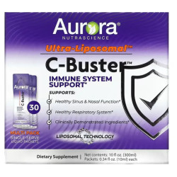 Витамин C, липосомальный, Aurora Nutrascience Ultra-Liposomal C-Buster, 30 пакетиков по 10 мл