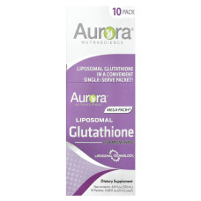 Ліпосомальний глутатіон 750 мг, Liposomal Glutathione Aurora Nutrascience, Mega-Pack, 10 пакетів по 20 мл