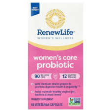 Пробіотики для жінок 90 млрд КУО, Women's Wellness Renew Life, 60 вегетаріанських капсул
