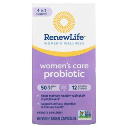 Вагинальный пробиотик для женщин 50 млрд КОЕ, Renew Life Ultimate Flora Women's Vaginal Probiotic, 60 вегетарианских капсул