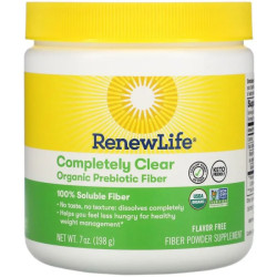 Пребіотична клітковина, органік, Clear Prebiotic Fiber Renew Life, 198 г