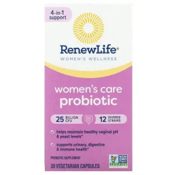 Пробіотик, Renew Life, Women's Care Probiotic, для жіночого здоров'я, 25 млрд КУО, 30 вегетаріанських капсул