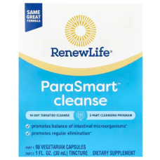 Очищення організму за 14 днів, ParaSmart Cleanse, Renew Life, 90 вегетаріанських капсул + 30 мл.