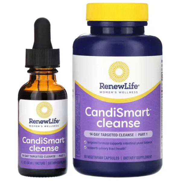 Засіб для очищення організму за 14 днів, CandiSmart Cleanse, Renew Life, 60 капсул + 30 мл