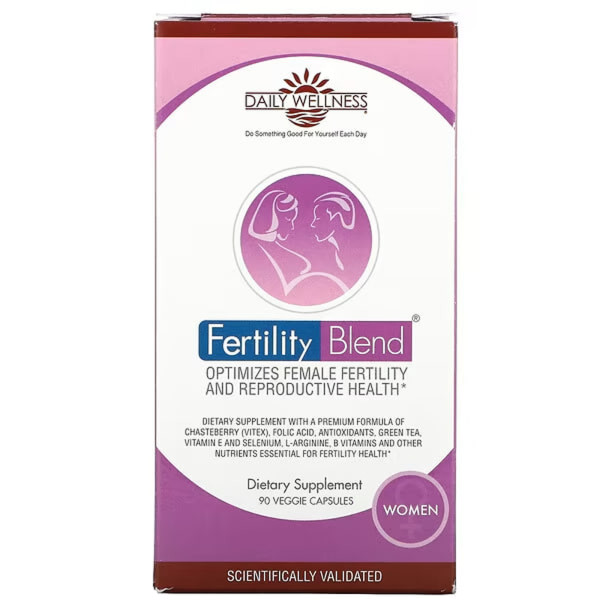 Репродуктивне здоров'я жінок, Fertility Blend for Women, Daily Wellness Company, 90 вегетаріанських капсул
