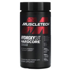Жиросжигатель, Muscletech Hardcore Elite, 110 термокапсул быстрого высвобождения