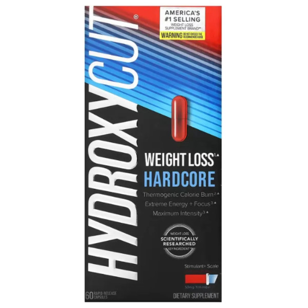 Комплекс для схуднення, Weight Loss Hardcore, Hydroxycut, 60 капсул швидкого вивільнення