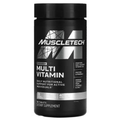 Мультивітаміни, Platinum Multi Vitamin MuscleTech, щоденні, 180 таблеток