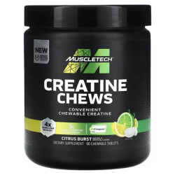 Креатин, жевательные, вкус цитрусовый взрыв, MuscleTech Creatine Chews, 90 жевательных таблеток