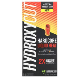 Жиросжигатель, Hardcore Liquid Heat Hydroxycut, 60 капсул