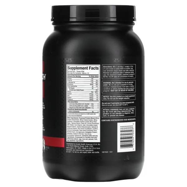 Сывороточный протеин, Nitro-Tech, Muscletech, печенье и сливки, 998 гр.