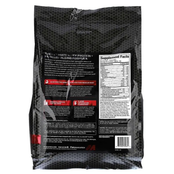 Сироватковий ізолят, Nitro-Tech, Muscletech, Performance Series, молочний шоколад, 4,54 кг