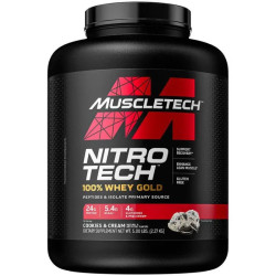 Сывороточный протеин, вкус печенье и сливки, Nitro-Tech 100% Whey Gold Muscletech, 2,27 кг