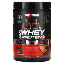 Сироватковий протеїн, смак потрійний шоколад, Sixstar Whey Protein, 826 г