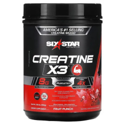 Креатин, смак фруктового пуншу, Sixstar Creatine X3, 990 г