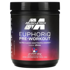 Передтренувальний комплекс, Muscletech Euphoriq Limited Edition, смак крижаного снігового конуса, 340 г