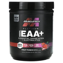 Незаменимые аминокислоты, Muscletech Platinum 100% EAA+, вкус фруктовый пунш, 393 г