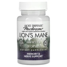 Їжачок гребінчастий 1 г, Fungi Perfecti Host Defense Lion's Mane, 30 вегетаріанських капсул
