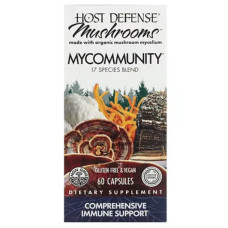 Імунний захист грибний комплекс з 17 видів, Host Defense MyCommunity Fungi Perfecti, 60 вегетаріанських капсул