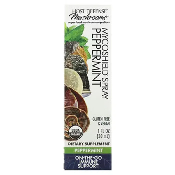 Спрей з м'ятою для імунної підтримки (Immune Support), Fungi Perfecti, Host Defense, 30 мл