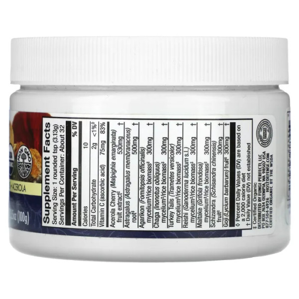 Зміцнення імунітету, грибний міцелій та трави, Mushrooms, Mycobotanicals, Immune, Host Defense, 100 г