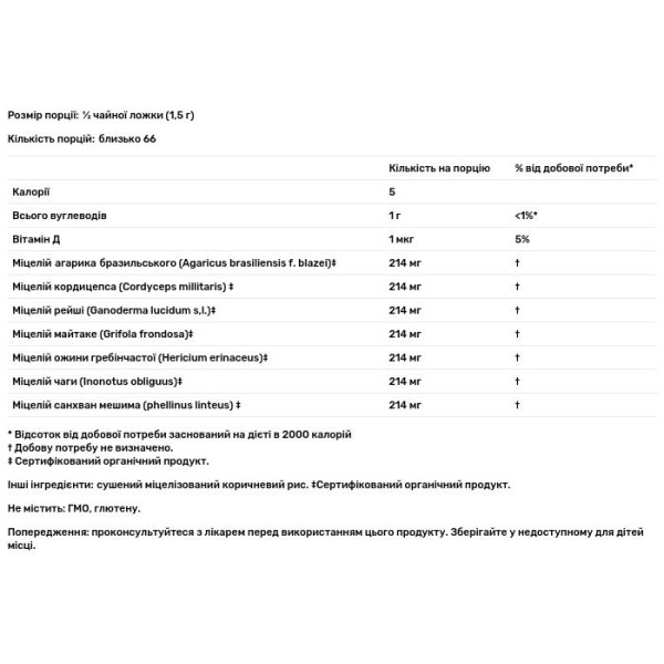 Підтримка імунітету, Mushrooms, Stamets 7, Host Defense, щоденна, порошок грибного міцелію, 100 г