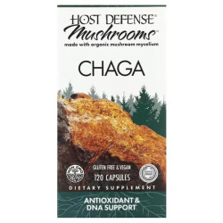 Чага, Chaga Host Defense Fungi Perfecti, 120 капсул