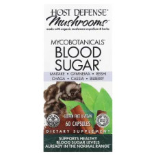 Поддержка сахара в крови грибной комплекс, Host Defense Mushrooms MycoBotanicals Blood Sugar, 60 капсул