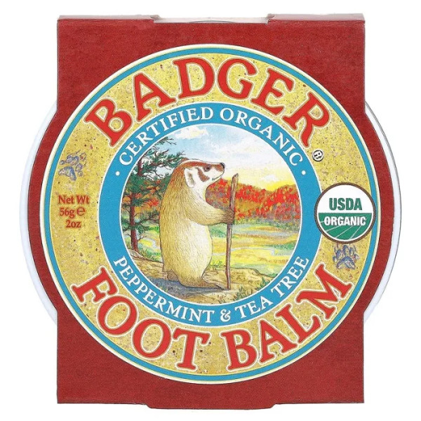 Бальзам для ніг, м'ята і чайне дерево, Badger Company, 56 г