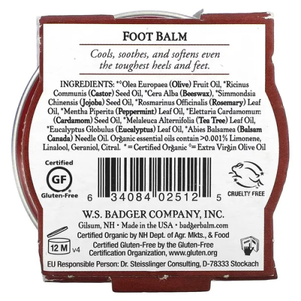Бальзам для ніг (м'ята і чайне дерево), Foot Balm, Badger Company, 21 г