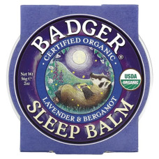Бальзам для сну з лавандою та бергамотом, Badger Company Sleep Balm, органічний 56г.