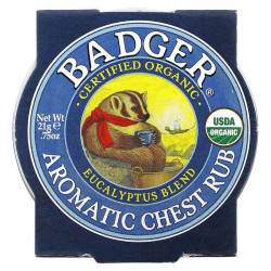 Бальзам для грудної клітки, Badger Company, Eucalyptus and Mint, 21 г