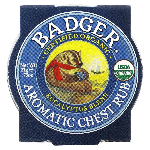 Бальзам для грудної клітки, евкаліпт і м'ята, Badger Company, 21 г