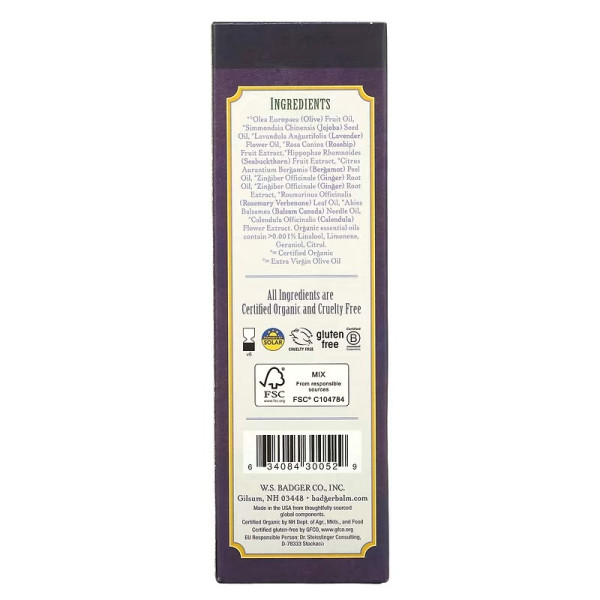 Ароматичне масло для масажу, Badger Company, 118 мл