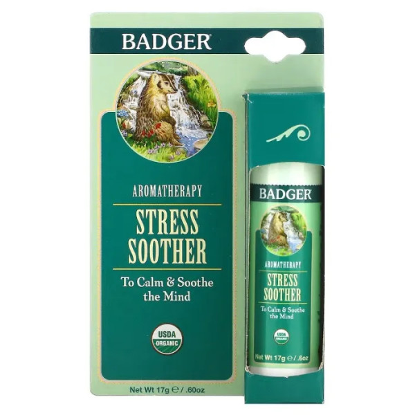 Бальзам от стресса, мандарин и розмарин, Stress Soother, Badger Company, 17 г