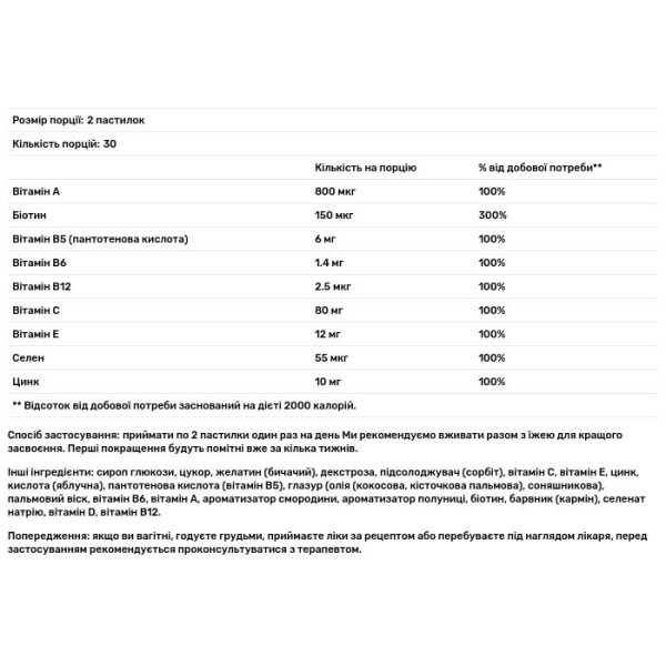 Витамины для роста и укрепления волос, Hair Vitamins, Hairburst, 60 жевательных пастилок