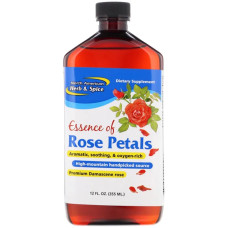 Пелюстки троянд, есенція, Rose Petals North American Herb & Spice Co., 355 мл