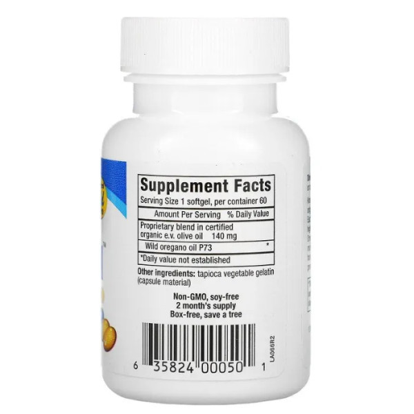 Масло орегано, Oreganol, North American Herb & Spice Co., 60 гелевих капсул