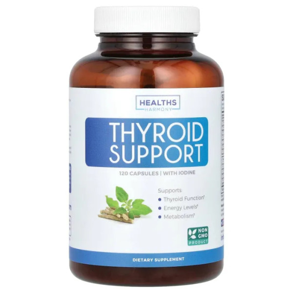Підтримка щитовидної залози, Thyroid Support, Healths Harmony, 120 капсул