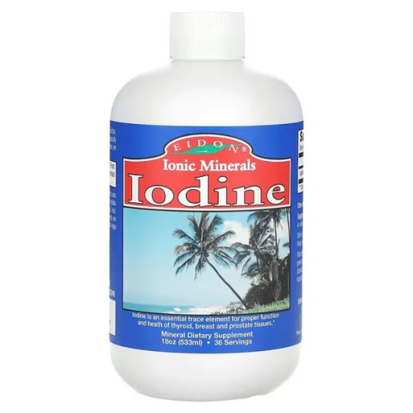 Йод, Iodine, Eidon Ionic Minerals, 533 мл