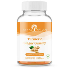 Куркума з імбиром, Apnas Natural Turmeric ginger, 30 жувальних пастилок