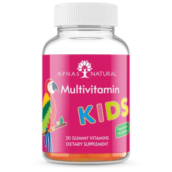Мультивітаміни та мінерали для дітей, Apnas Natural Multivitamin for kids, 30 жувальних пастилок