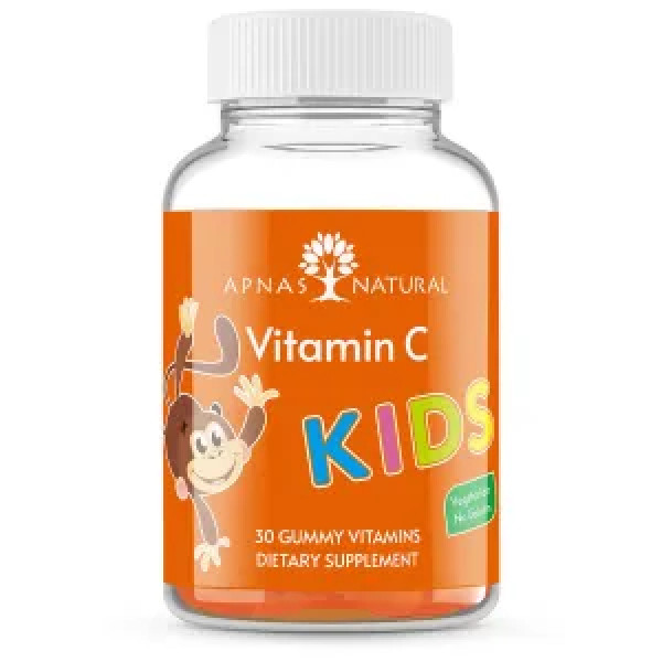 Вітамін С для дітей, Vitamin С for kids, Apnas Natural, 125 мг, 30 жувальних пастилок