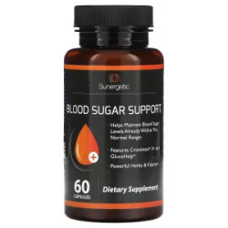 Підтримка рівня цукру в крові, Sunergetic Blood Sugar Support, 60 капсул