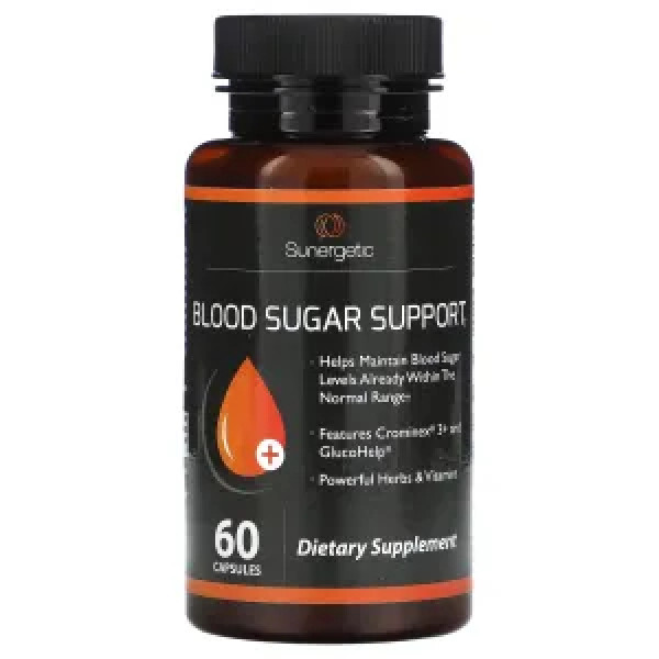 Підтримка рівня цукру в крові, Blood Sugar Support, Sunergetic, 60 капсул