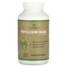 Псиліум 1450 мг, Sunergetic Psyllium Husk Dietary Fiber, 240 капсул