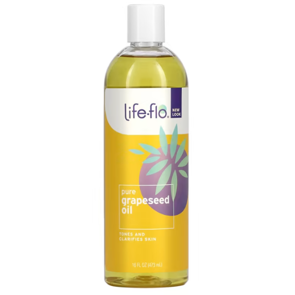 Олія виноградних кісточок для шкіри, Grapeseed Oil, Life Flo Health, чиста, без запаху, 473 мл
