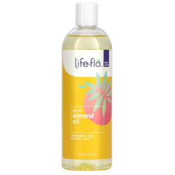 Мигдальне масло для шкіри, Life Flo Health Almond Oil, чисте, без запаху, 473 мл.