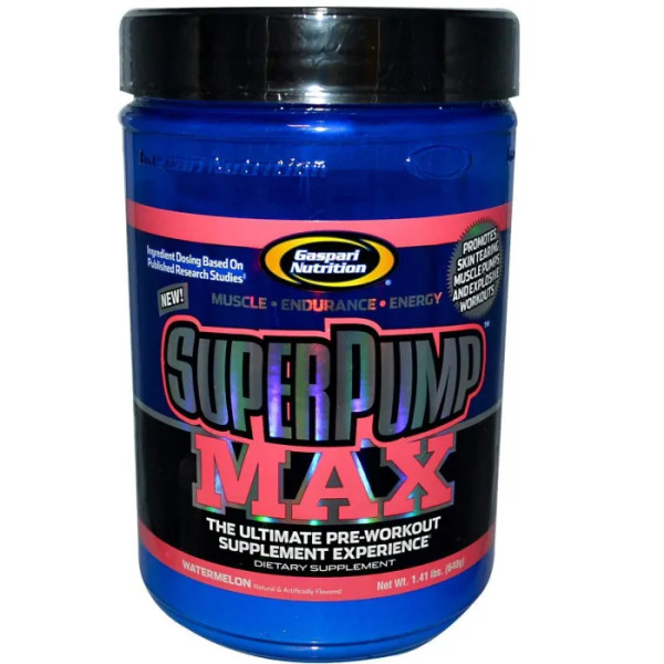 Передтренувальний комплекс, кавун, SuperPump Max, Gaspari Nutrition, 640 г