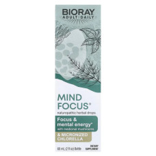 Фокус и умственная энергия без спирта, Bioray Mind Focus, 60 мл